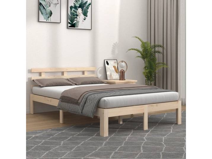 furnicato Bettgestell Einzelbett Massivholz 195,5x93,5x69,5 cm Kiefernholz natur (1-tlg)