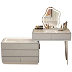 Schminktisch mit Induktionsladegerät/Möbelset, Laura - 100 cm - weiß