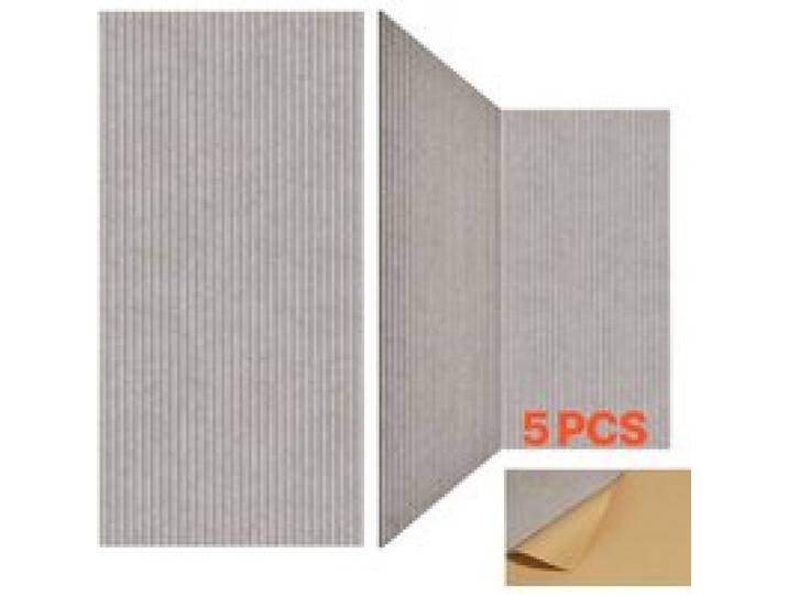 VEVOR 5er-Pack Akustikplatten mit Selbstklebeband, 1200x600x10 m schalldichte Schaumstoffplatten, Akustik Wandpaneele aus Polyesterfaser, für Zuhause, Studio, Büro, Theater, Kamel