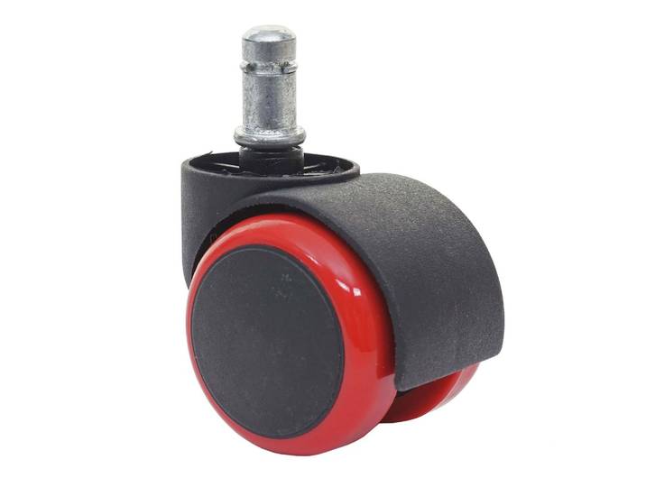 HARTBODENROLLEN 5ER SET Schwarz, Rot 5er-Set