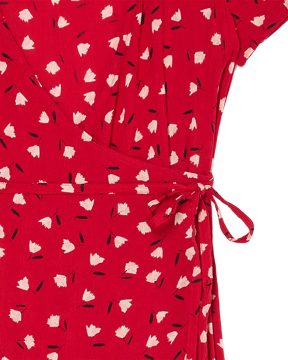 Minikleid BILLABONG "Wrap Me Up", Damen, Gr. M, rot (havana rot), Obermaterial: 100% Viskose., Kleider Minikleid