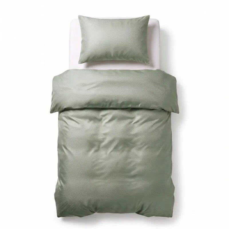 Sleeptime Satin Point Dekbedovertrek Groen 140 x 220 cm