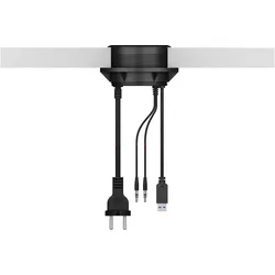Icy Box IB-HUB1430-CR (USB-A, 3 Ports), Dockingstation + USB Hub, Schwarz