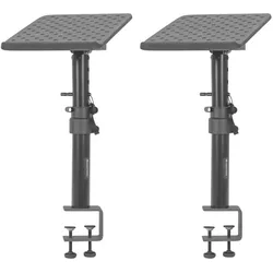 Omnitronic TMO-4 Monitorständer 2x (Ständer), Lautsprecher Ständer + Wandmontage, Schwarz