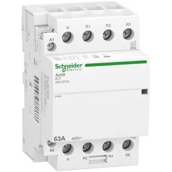 Schneider Electric A9C22763 Installationsschütz iCT, 63A, 3P+N, 4-Öffner Kontakte, 220/240V 50Hz