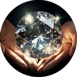 Essbares Papier „Diamant“ in Hand, 19,5 cm