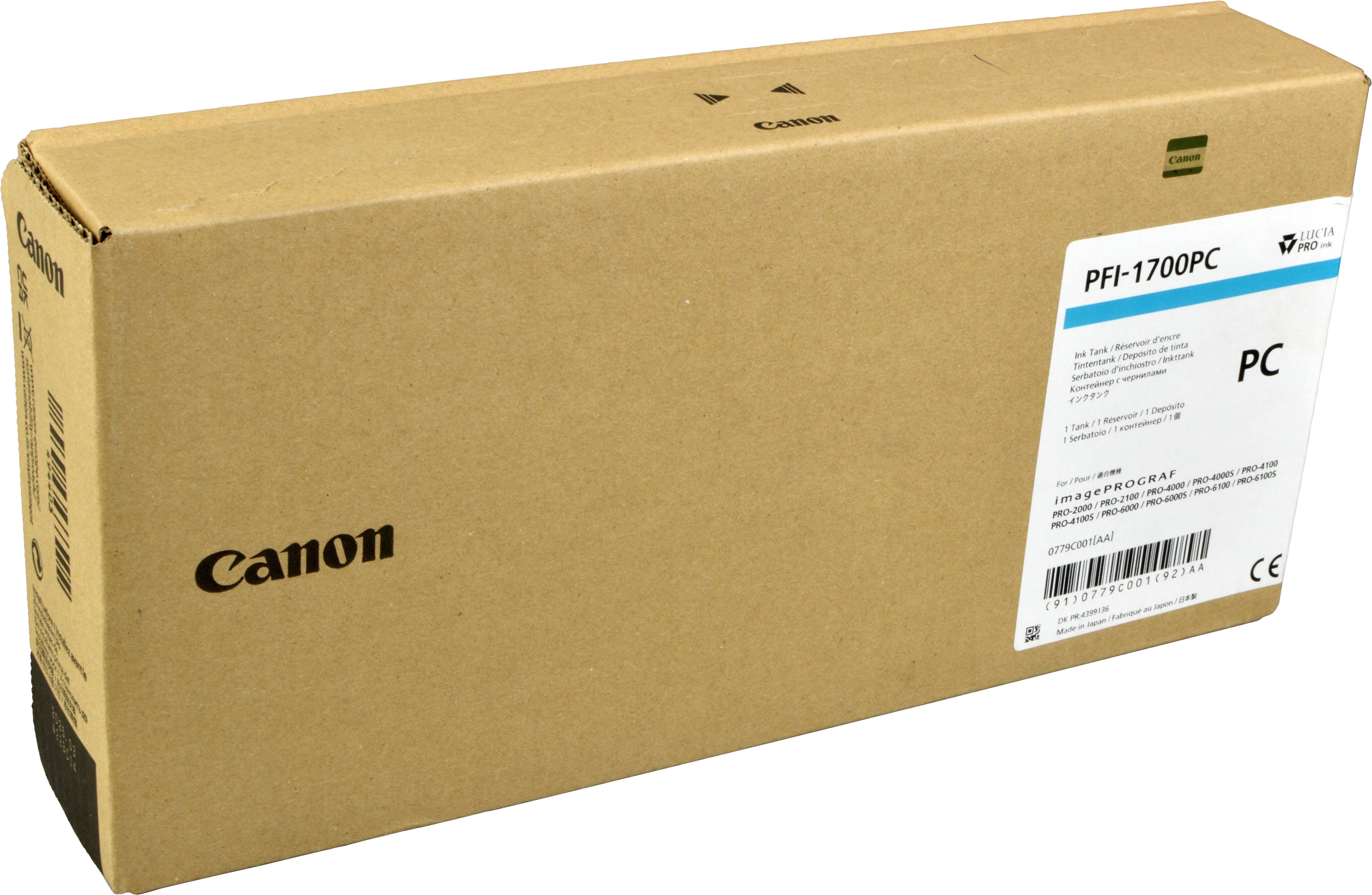 Canon PFI-1700PC, Foto zyan, Tinte auf Farbstoffbasis, 700 ml