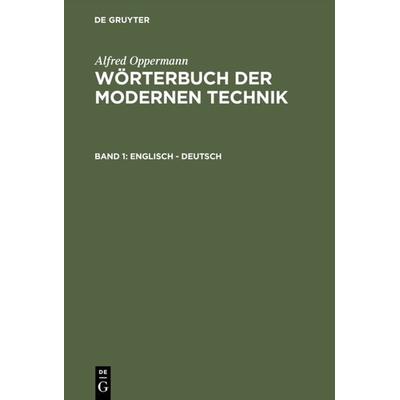 Englisch – Deutsch, Gebundene Ausgabe von Alfred Oppermann, De Gruyter Saur, 978-3-11-110778-3