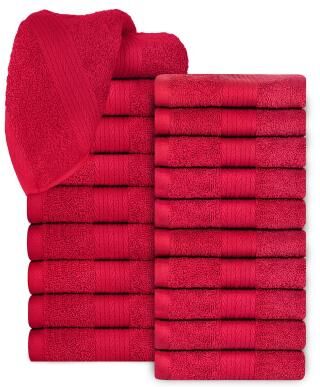 Ample Decor Spa Quality Ultra Soft Cotton Washcloths 12X12 Inch - 20 Pcs