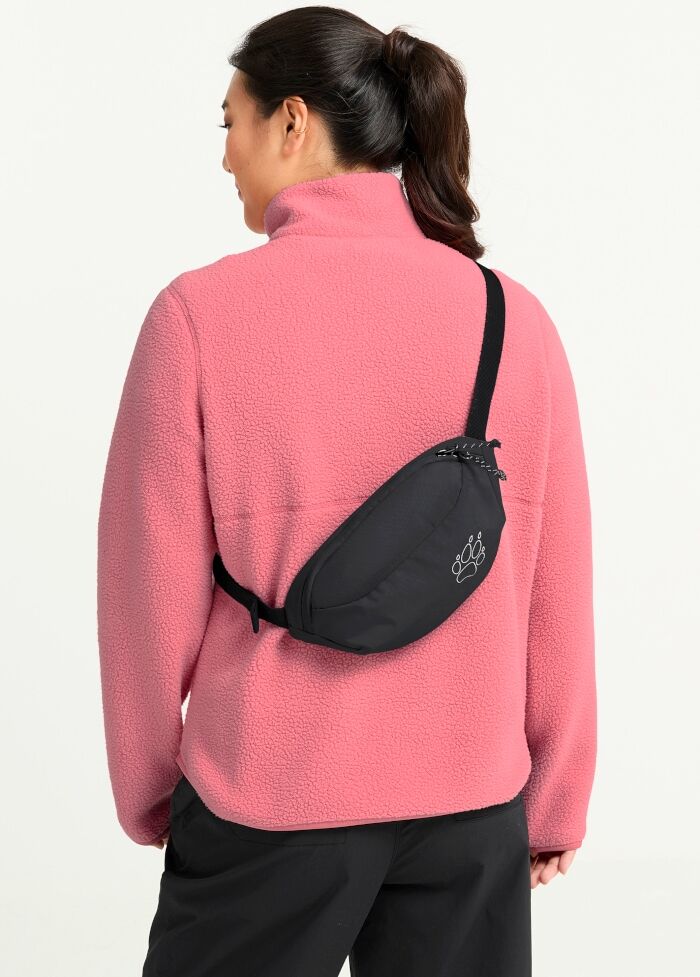 Gürteltasche JACK WOLFSKIN "BERKELEY HIPBAG", Damen, Gr. onesize, schwarz, Materialmix, Taschen Gürteltasche, Gürteltasche, Organizer innen, kompakt
