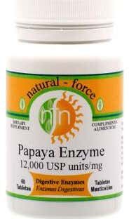 Natural Force Enzimas de Papaya 60 comp