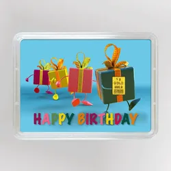Goldbarren 1g "Geschenke/Happy Birthday" (Flip)