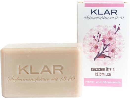 Klar Seifen Klar-Seifen Pflege Feste-SeifenHand & Körperseife Kirschblüte & Reismilch 100 g (49,90 € / 1 kg)