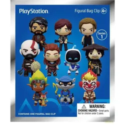 Monogram Int. Playstation 3D PVC-Taschenanhänger Serie 1 Display (24) (Playstation Classic), Weiteres Gaming Zubehör, Mehrfarbig
