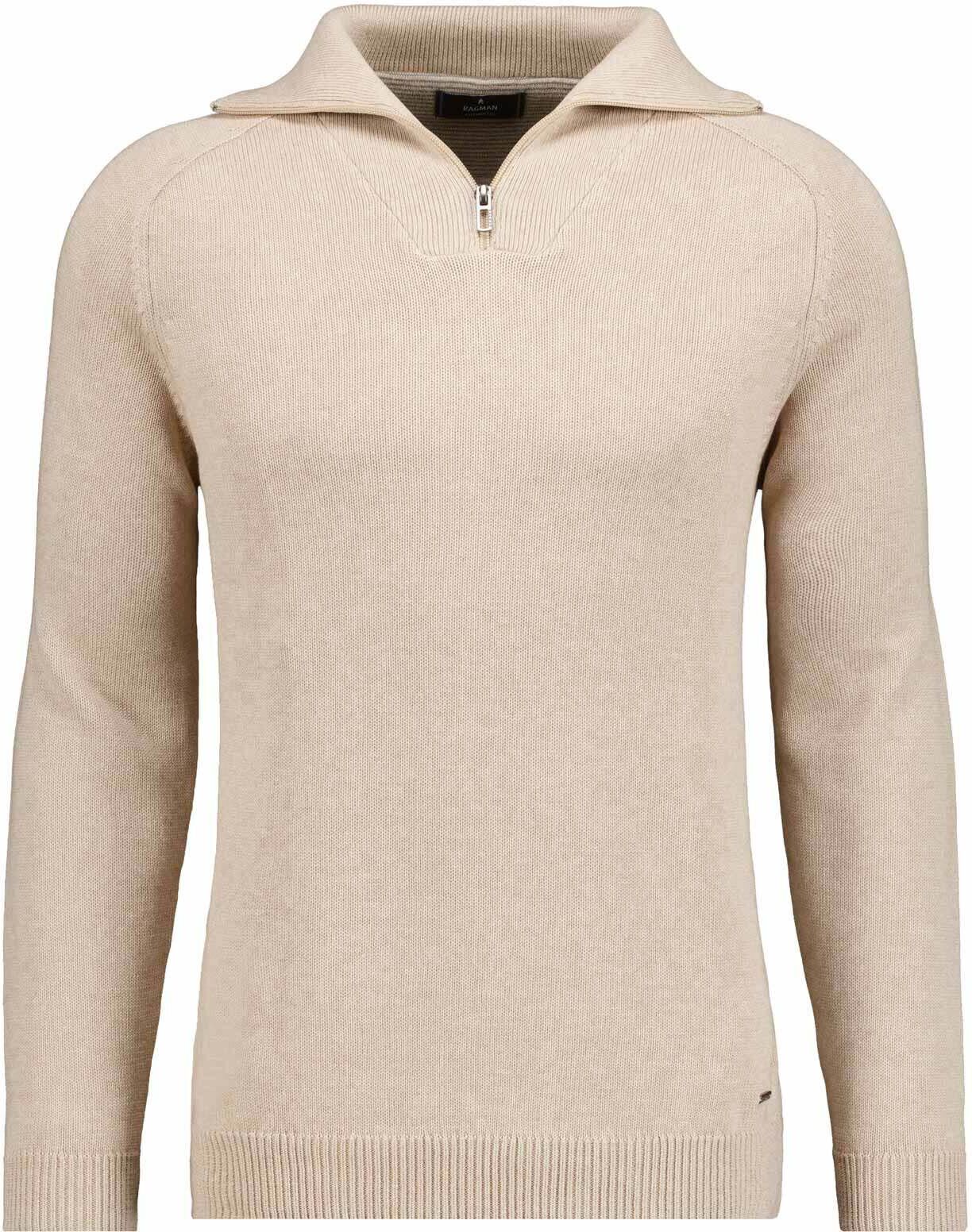 Troyer RAGMAN, Herren, Gr. 52, beige, Strick, 100% Baumwolle, Pullover Troyer beige 52