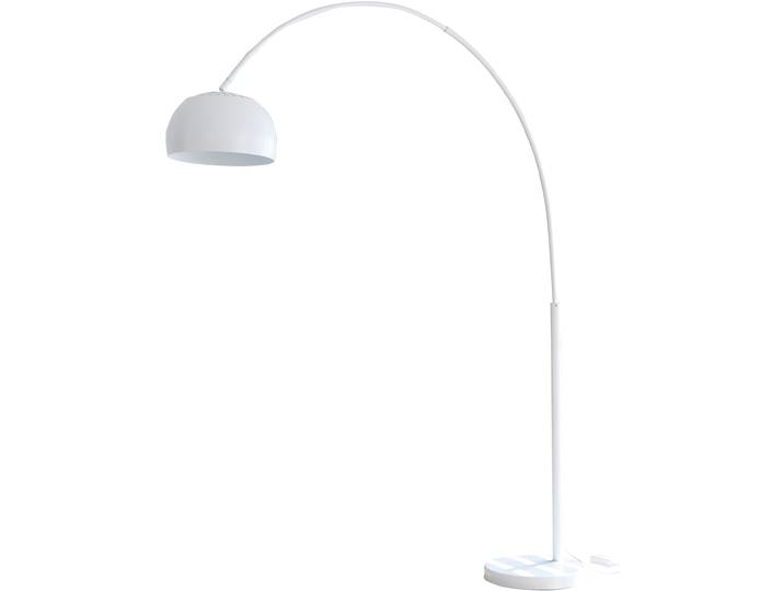 SALESFEVER Bogenlampe Frieso , weiß, 1, Ø 33cm H: 195cm, 1 Stk., Leuchten, Dimmschalter, echter Marmorfuß, Bogenlampe