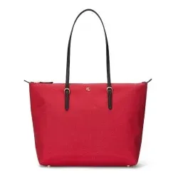 Lauren Ralph Lauren für Damen. 431916737024 Mittelgroße Keaton Tasche rot (OSFA), Lässig, Recyceltes Polyester