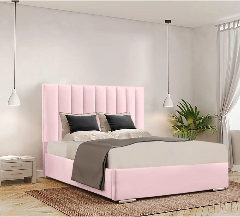 Ivy Bronx Caylob Upholstered Bed Pink Small Double