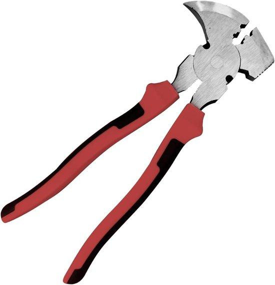 Hekwerk Tang Rood - Draadknipper en Spanner voor het repareren van hekken - 28 cm