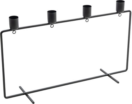 Stabkerzenhalter aus Metall, schwarz