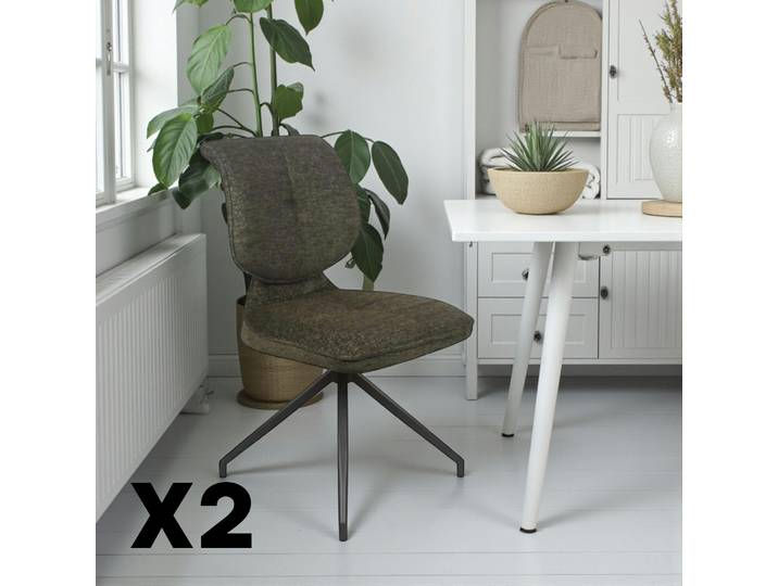 Chaise pivotante dossier double (lot de 2) LIGURIE - Vert