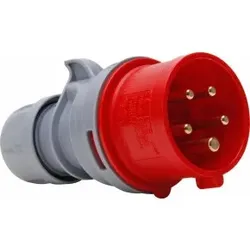Kopp 174603007 CEE-Stecker TURBO TWIST (schraubenloser Anschluss) mit kurzer Einführungstülle, 5-polig  - 10 Stück