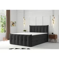 M-Punkt GmbH  Boxspringbett PORTO mit Bettkasten 180 x 200 cm Webstoff - versch. Ausführungen