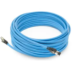 ACT Blue 25 meters S/FTP CAT6A B2ca PoE++ 100W solid prefab installation cable, RJ45 male û male (S/FTP, CAT6a, 25 m), Netzwerkkabel