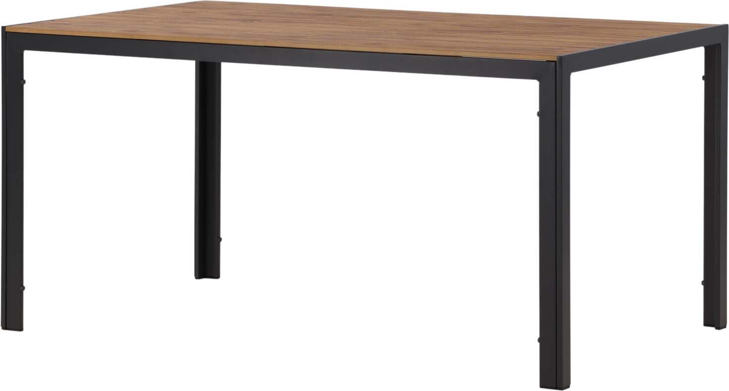 FURNLUX Outdoor Esstisch Break Braun Und Schwarz 90cm / Hauptfarbe: Braun / Abmessungen: 90 x 150 x 75 cm