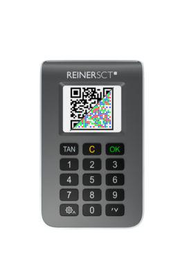 TAN Generator REINERSCT tanJack photo QR, für Sm@rtTAN photo & chipTAN QR, bis 5 Jahre Batterielaufzeit, grau