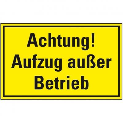 Schild I Warnschild Aufzug außer Betrieb, Magnetfolie, 120x200mm