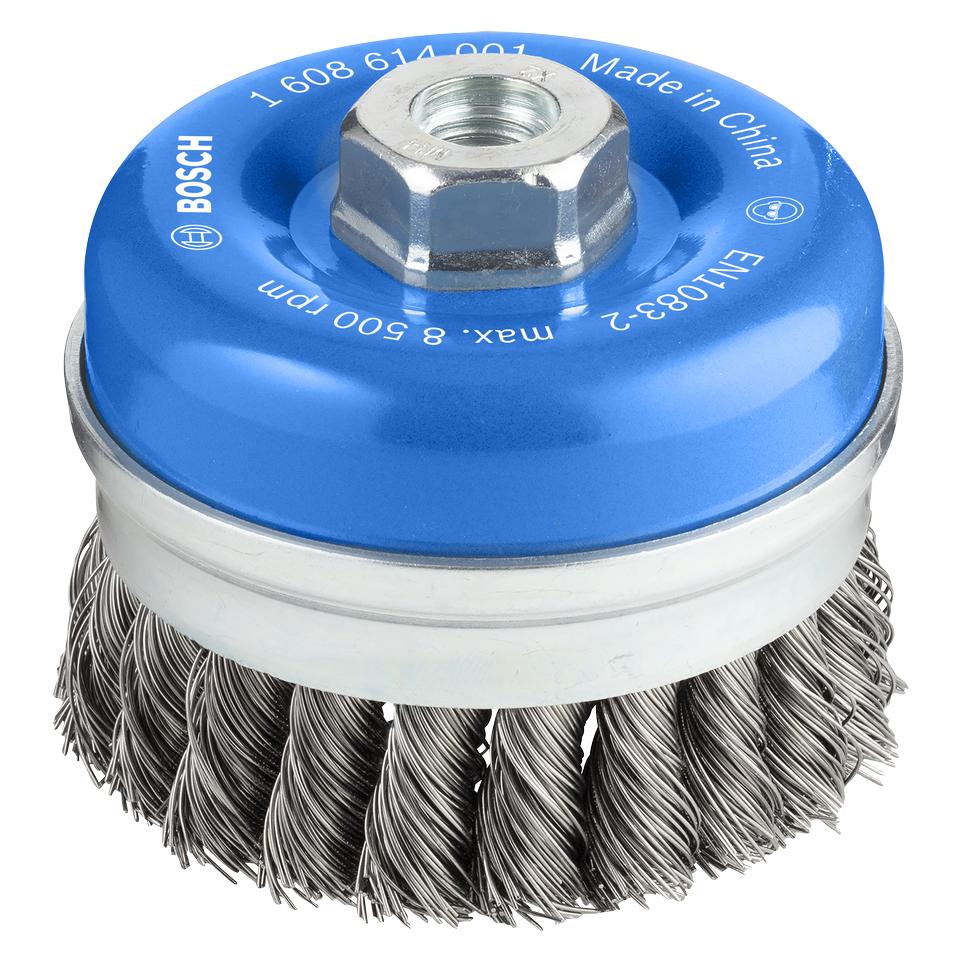 Bosch Professional Zubehör PRO Metal heavy Topfbürste, 90 x 0,5 mm, Gewinde (1608614001)