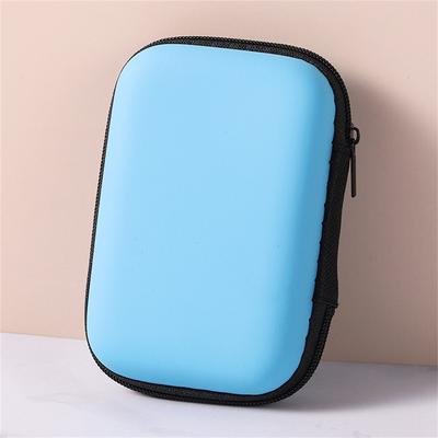 Inspire Daily Merch Travel Cable Organizer Storage Zipper Case Portable USB Data Cord Charger Plug Earphones Sundries Storage Bag blue