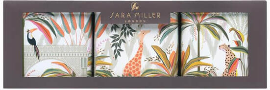 Sara Miller London Sara Miller Palm Garden Set of 3 Square Caddies