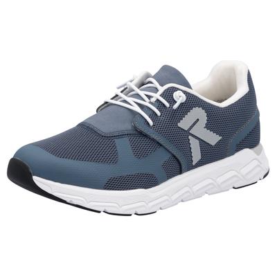 Slip-On Sneaker RIEKER SPORT "Preston", Damen, Gr. 36, Textil, blau, Nubuklederimitat, Textil, Schuhe, Freizeitschuh, Halbschuh, Schlupfschuh mit Gummizug