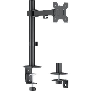 LogiLink Monitorhalterung BP0215, VESA 75x75 & 100x100 mm, für Tisch, höhenverstellbar, drehbar, bis 32 Zoll, 1 Monitor