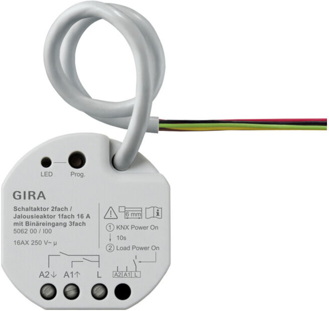 Gira Actionneur d'interrupteur/store 2 canaux 16A encastré KNX Secure 506200 (506200)