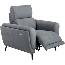 RELAXSESSEL Comfort, mit elektrischer Verstellung und verstellbarer Kopfstütze, Dunkelgrau
