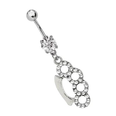 Bauchnabelpiercing ADELIA´S "Piercing Bauchnabelpiercing", transparent (klar), Piercings, Damen, onesize, Titan, Ein gefasster 8 mm Zirkonia