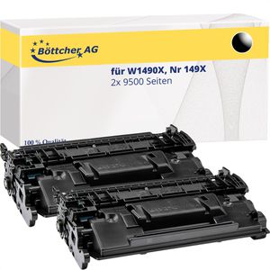 kompatibel für HP 149X, W1490X, Doppelpack, 2x 9500 Seiten, schwarz