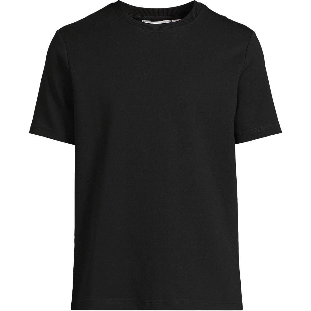 Seriously Soft T-Shirt, Herren, size: regular, Schwarz, Baumwolle/Polyester/Baumwoll-Mischung, by Lands' End