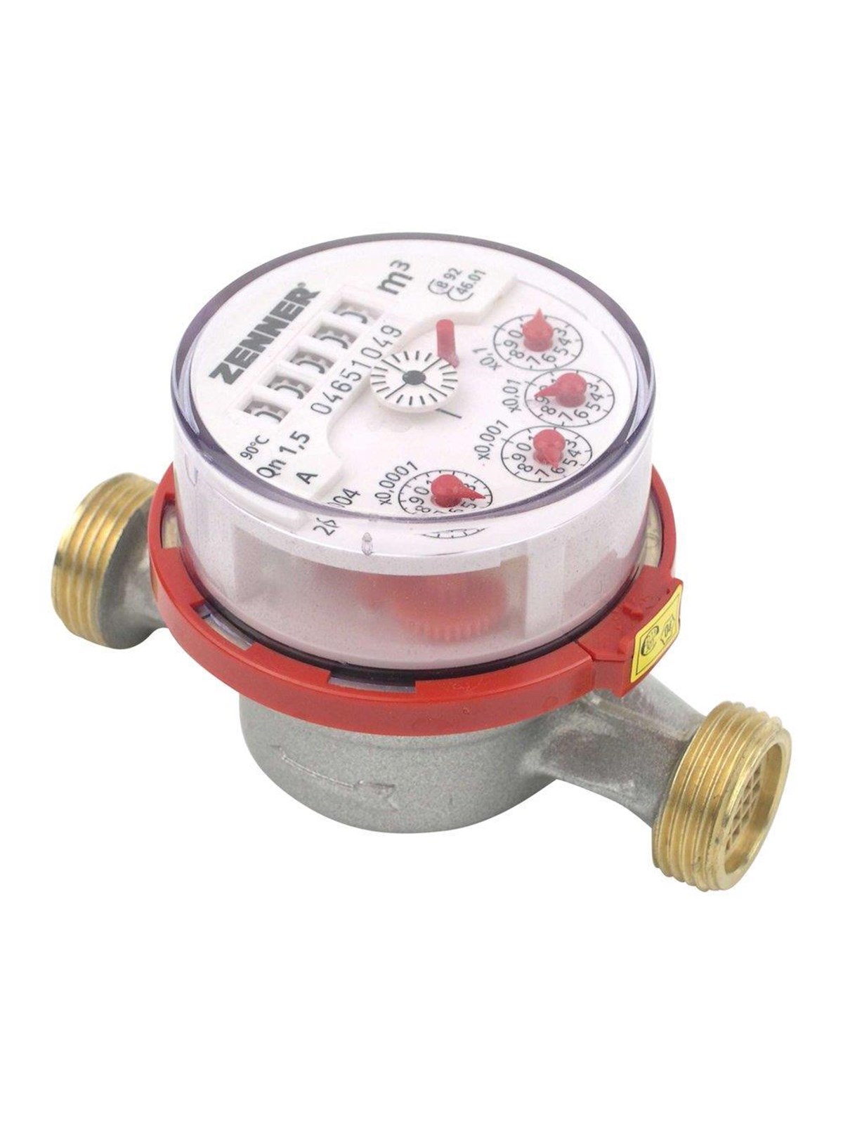 Zenner ETWDI-N Warmwasserzähler 90 °C - 3/4x1/2" - 2,5 m3 - Klasse A
