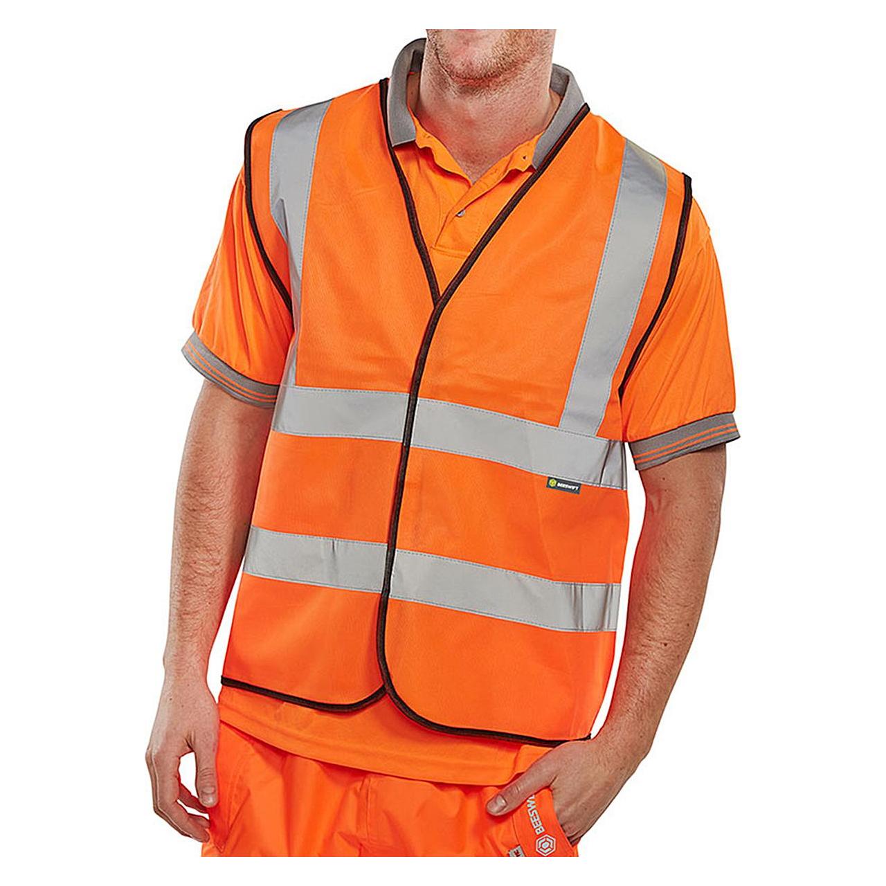 B Seen Weste Hi-Vis (S) (WCENGORS)