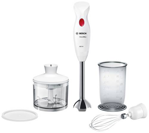 Bosch Haushalt MSM24500 Stabmixer 400W mit Zerkleinereraufsatz Weiß