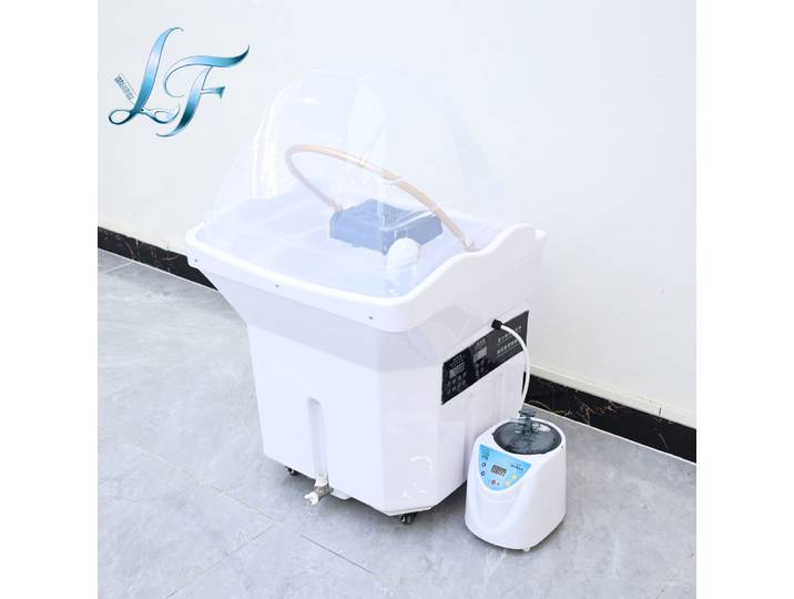 Bac à shampoing portable et mobile pour spa capillaire, machine multifonctionnelle d'hydrothérapie et de fumigation, conception à circulation d'eau, haute qualité