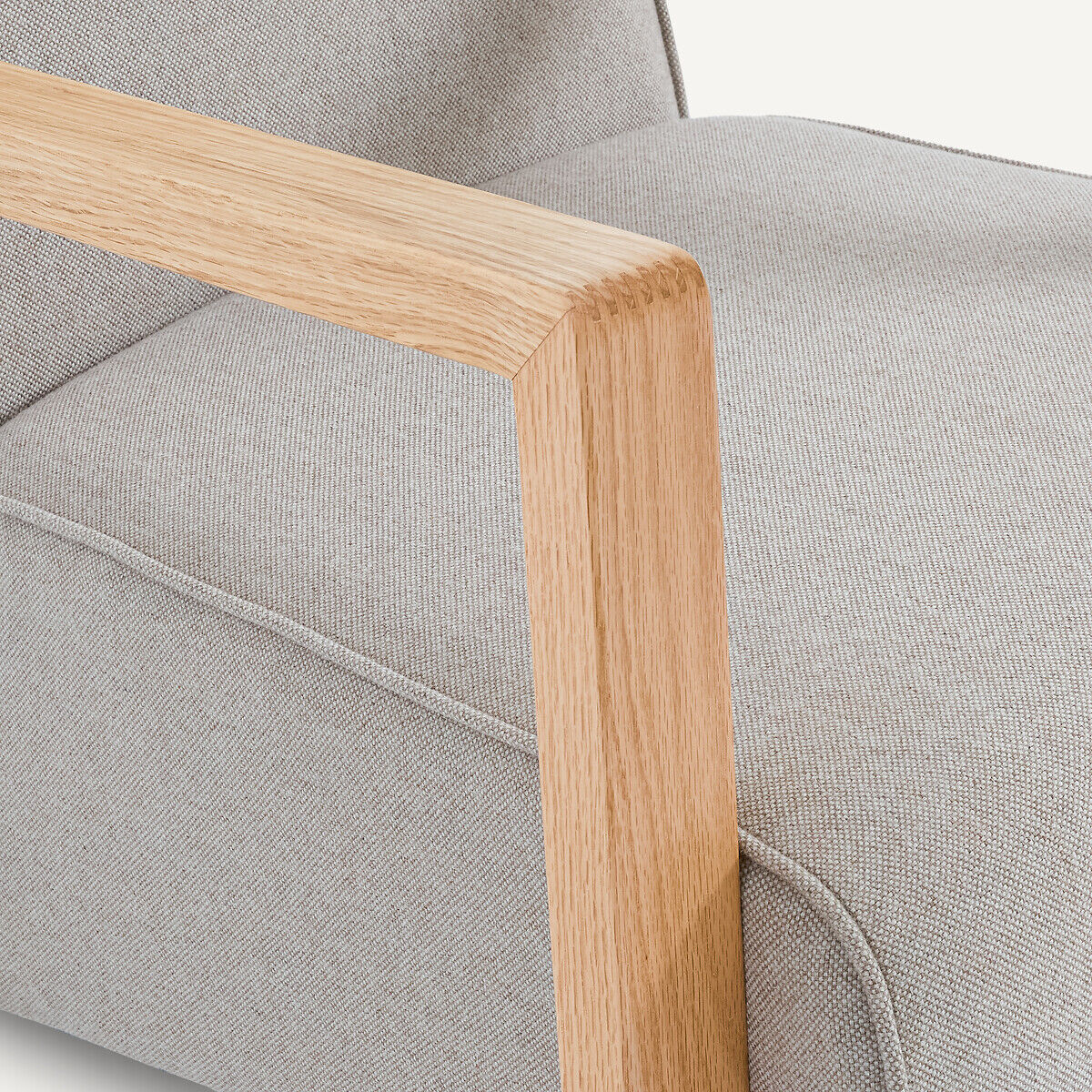 AM.PM Fauteuil tissu 42% laine et pied en chêne Sanami