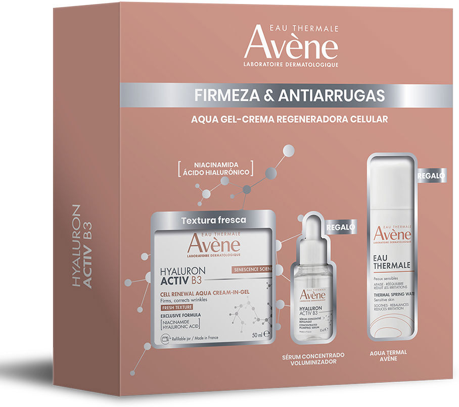 Avène Coffret 3 pièces : Gel-crème Hyaluron Activ B3 + Eau thermale + Sérum HAB3