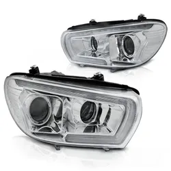 Scheinwerfer LED Tagfahrlicht passend für VW Scirocco 3 08-14 Chrom mit dynamischen Blinker