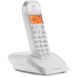 Motorola S1201 Schnurlostelefon, Anrufsperre, Nicht-Stören, Freisprechen, 50 Kontakte, beleuchteter Bildschirm