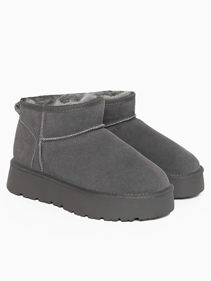 Gooce Leder-Winterboots "Mindy" in Grau - 36